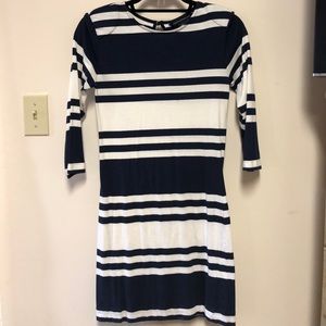 Navy and White Stripe Dress